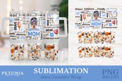 Mom tumbler wrap png design being used as a sublimation 40oz tumbler wrap