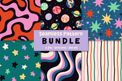Retro Space Seamless Pattern Bundle Product Image 1