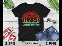 40 Years Of Being Awesome Vintage 1985 Limited Edition Png Product Image 2