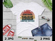 40 Years Of Being Awesome Vintage 1985 Limited Edition Png Product Image 3