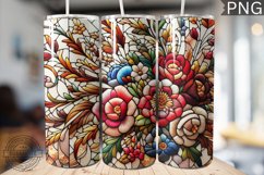 Embroidered Flowers Tumbler Wrap - High Quality 300 Dpi Product Image 1