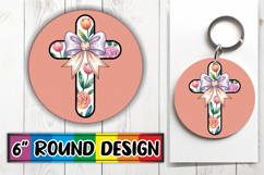 Luminous Circle Ornaments Sublimation, Cross and Bow Product Image 1