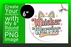 Elegant Circle Design Keychain Artwork , Cat Quote Product Image 1