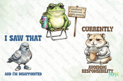 Funny Sarcastic Animal Quotes Clipart Product Image 1