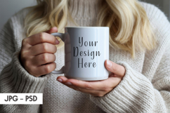 Hands Holding Mug Mockup PSD JPG Product Image 1
