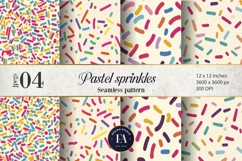 Pastel Sprinkles digital paper | Colorful Rainbow Sprinkles Product Image 1