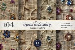 Crystal Embroidery Texture | Luxury Beaded Fabric Pattern Product Image 1
