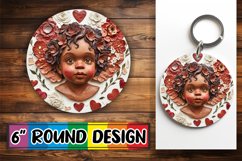 Cupid&#039;s Delightful Charm: Keychain Sublimation Product Image 1