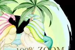 Watercolor Summer Gnomes Clipart, Beach Gnomes PNG, birthday Product Image 6