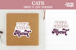 Don't Stress Meowt, Funny Cat Stickers Product Image 1