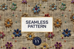 Crystal Embroidery Texture | Luxury Beaded Fabric Pattern Product Image 3