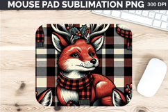 Watercolor Fox stock Mouse Pad Sublimation - Christmas PNG Product Image 1