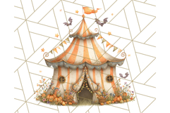 Creepy Carnival Halloween Clipart PNG with Hayride Art Product Image 5