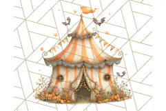 Creepy Carnival Halloween Clipart PNG with Hayride Art Product Image 5