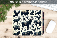 Christmas Animals Mouse Pad Sublimation - Animal PNG Design Product Image 1