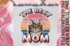 Vibrant Nights 20oz tumbler wrap, Cat Lover Product Image 1