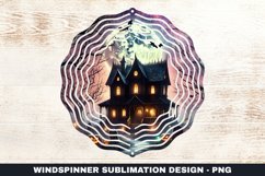 Halloween House Wind Spinner Sublimation Design Product Image 1
