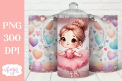 Cute ballerina sippy cup sublimation PNG, 12oz Kids tumbler Product Image 2