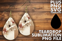 Bold Teardrop Earrings Sublimation, Leopard Prints Product Image 1
