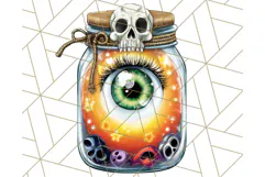 Halloween Monster Clipart PNG, Monsters in Jars, Spooky Png Product Image 5