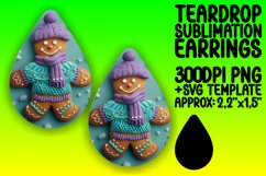 3D Gingerbread Teardrop Earrings Design Festive Product Image 1