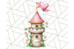 Princess Castle Clipart PNG, Enchanted Garden Artwork Product Image 5
