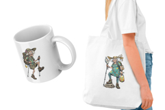 Whimsical Hiking Summer Grandma Clipart Product Image 3