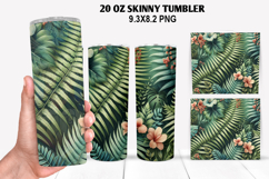 Flower Skinny Tumbler 20oz Wrap Design, Animal Tumbler Wrap Product Image 1