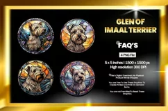 Glen of Imaal Terrier Dog Stained Glass - 04 Variations Product Image 1