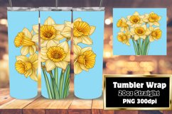 20oz Watercolor Floral Tumbler Wrap Sublimation Design Product Image 1