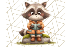 Cozy Autumn Animal Clipart, Fall Forest Critters PNG Product Image 5