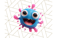 Slime Monster Clipart, Colorful Goo Graphics Png Product Image 5
