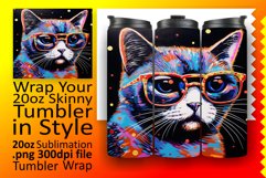 Whimsical Cat Lover&#039;s Tumbler: Sublimation Fun Product Image 1