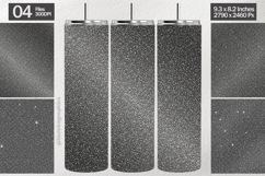 Black Glitter Sparkle Tumbler Wrap| Tumbler Sublimation Product Image 1