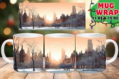 Christmas Snowy Landscape MUG WRAP 11oz 15oz Product Image 1