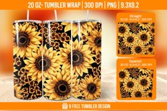 Pumpkin Tumbler Sublimation Wrap, 20 oz Fall Tumbler Wrap Product Image 1