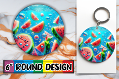 Whimsical Round Design Ornaments PNG, 3D Fruits Product Image 1