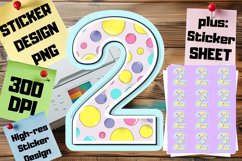 Pastel Numeric Wonderland Sticker Sublimation Product Image 1