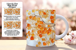 Gorgeous 11oz Mug Wrap Png Artwork , 3D Flower Product Image 1