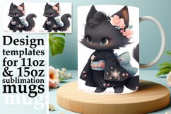 Vibrant Spring Cat Watercolor Sublimation Wrap - Dreamy Desi Product Image 1