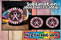 Vibrant joy 11oz 15oz sublimation wrap, Breast Cancer Product Image 1