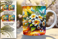 Classy Png Mug Wrap Design 15oz , Flowers Product Image 1
