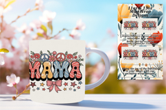 Dazzling 15oz Mug Wrap Png Artwork , Mama Product Image 1