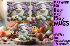 Charming 3D Easter Bunny Mug Design 11oz Product Image 1