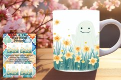 Springtime Specters: Easter Ghost Pattern Mug Product Image 1