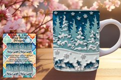 BEAUTIFUL PNG for 15oz Mug Wrap , 3D Xmas Product Image 1