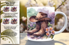 Stunning 11oz Mug Wrap Png Artwork , Western Product Image 1