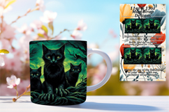 Fun 11oz Mug Wrap Png Design , Horror Halloween Product Image 1