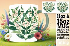 Floral Heart Mug Wrap Spring Sublimation Product Image 1