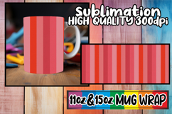 Radiant sunsets 11oz 15oz sublimation wrap, Valentine's Patt Product Image 1